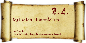 Nyisztor Leonóra névjegykártya